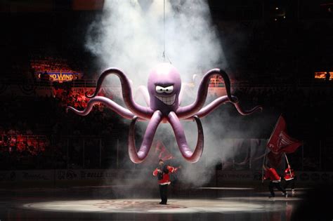 Hockey league octopus mascot